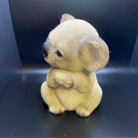 Vintage Fuzzy Flocked Koala Bear Figurine - Picture 5 of 6